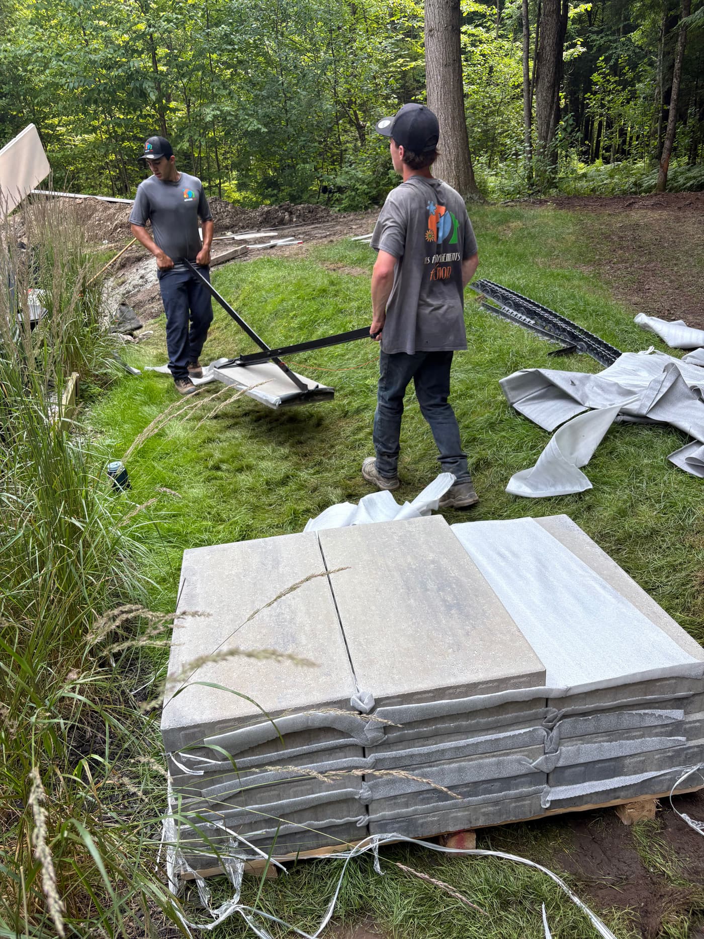 Installation de pavé professionnel